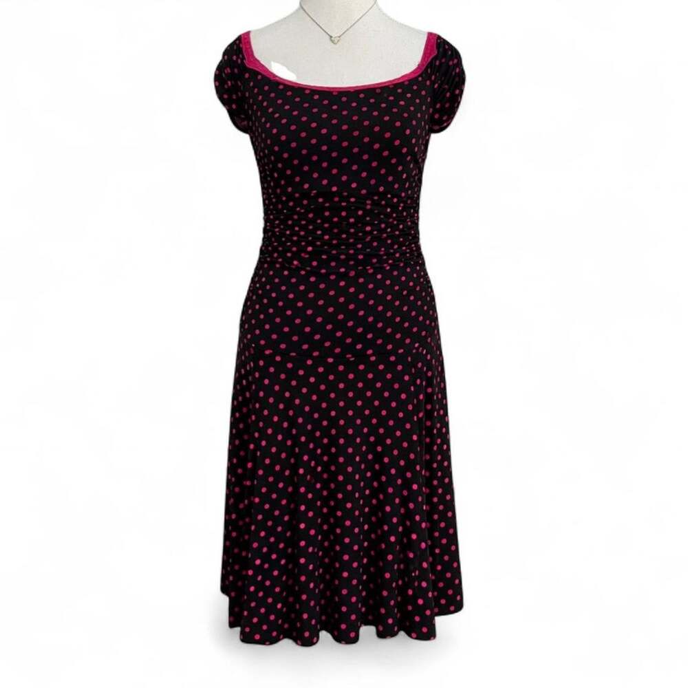 Pink + Black Polka Y2K Coquette Whimsy Goth Dress Gown Brand Tweeze Me Size S